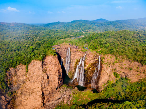 istock Jog Falls aerial panoramic view in Karnataka state, India 2191643758