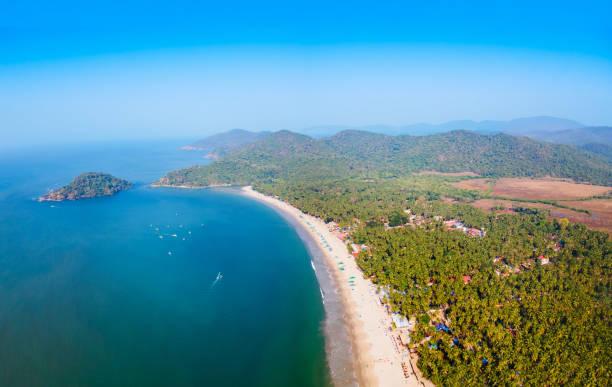 istock Palolem Beach aerial panoramic view in Goa, India 2191643795