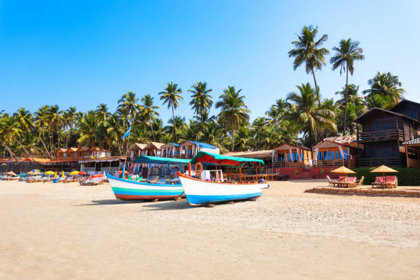 istock Boats at the Palolem Beach in Goa, India 2191643832