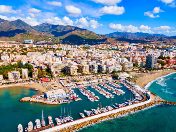 istock Marbella city port and beach aerial panoramic view 2191646870