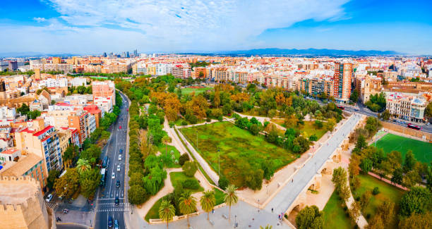 istock Valencia city aerial panoramic view in Spain 2191646897