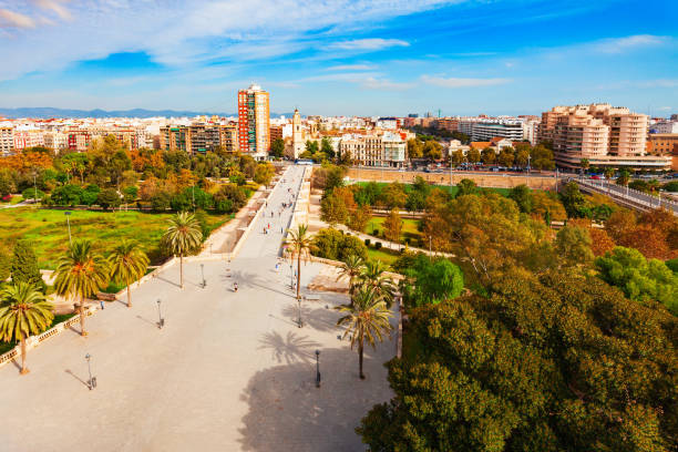 istock Valencia city aerial panoramic view in Spain 2191648057