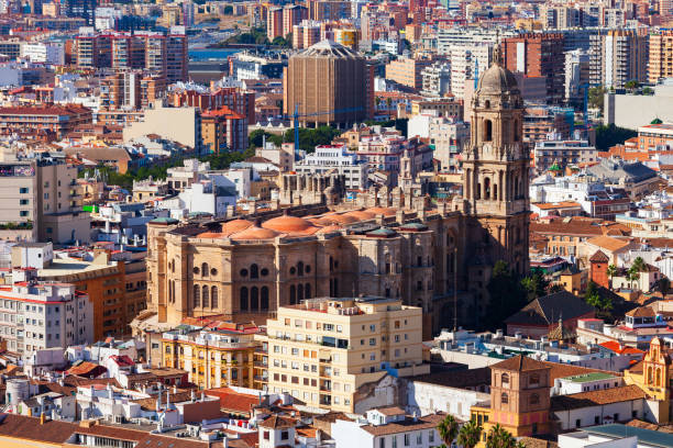 istock Malaga Cathedral aerial panoramic view in Andalusia, Spain 2191648525