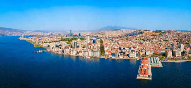 istock Izmir city centre aerial panoramic view in Turkey 2191649515