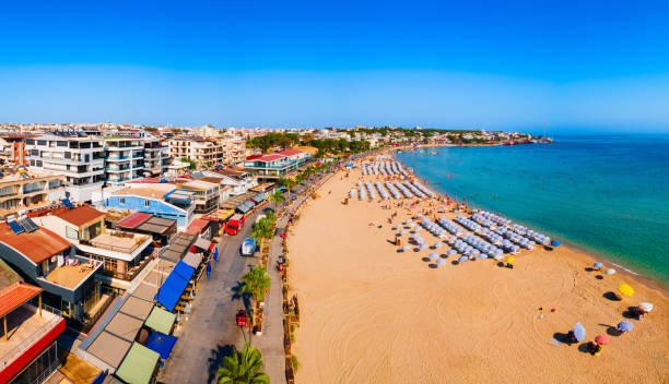 istock Didim city beach aerial panoramic view in Turkey 2191649610