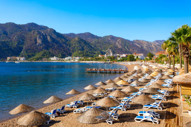 istock Icmeler town main public beach in Turkey 2191651686