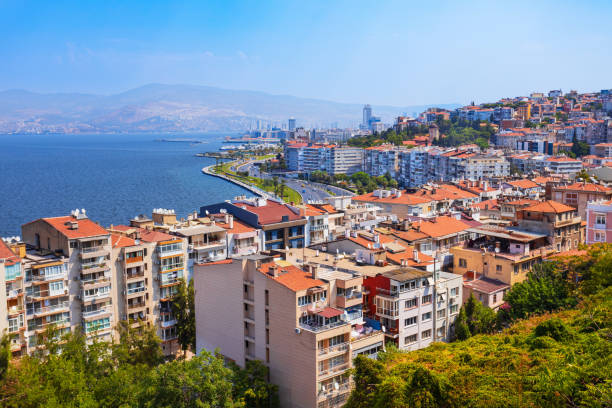 istock Izmir city centre aerial panoramic view in Turkey 2191652338