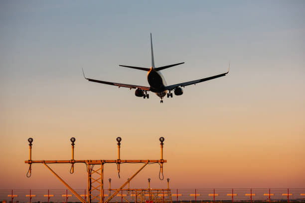 istock Airplane landing at airport 2191653832