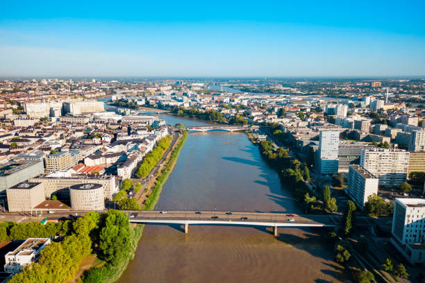 istock Nantes aerial panoramic view, France 2191654579
