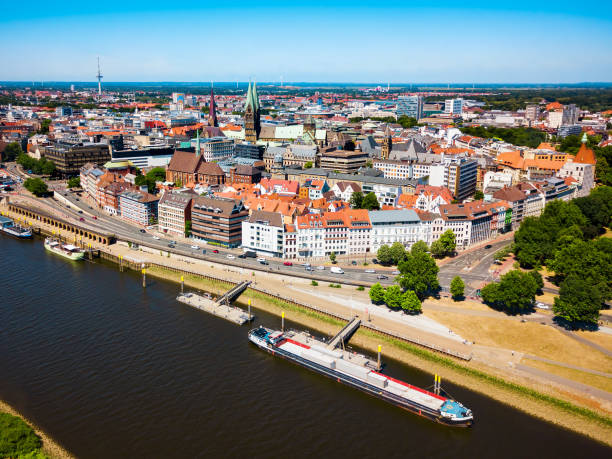 istock Bremen old town aerial view 2191654642