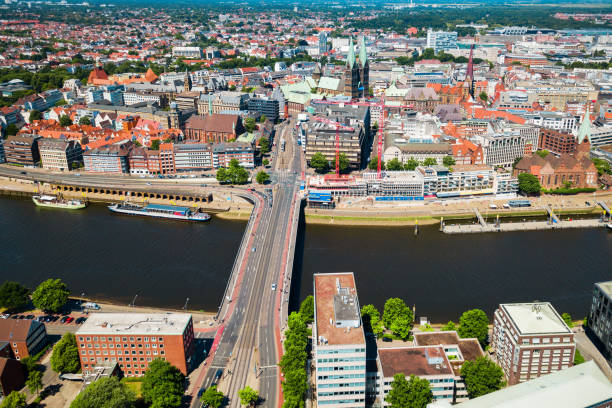 istock Bremen old town aerial view 2191654647