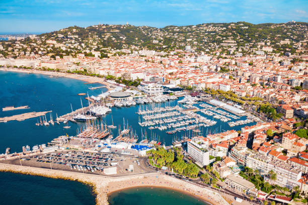 istock Cannes aerial panoramic view, France 2191654667