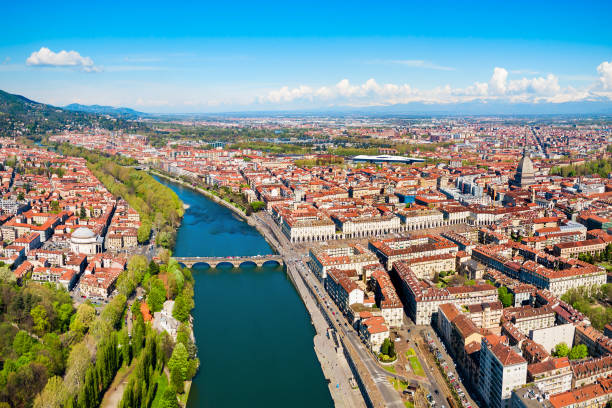 istock Turin aerial panoramic view, Italy 2191656727