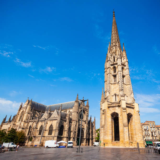 Basilica of St. Michael Bordeaux is a flamboyant gothic church in Bordeaux city in France