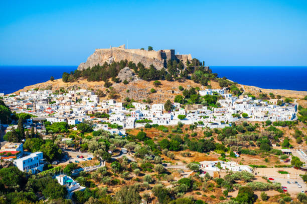 istock Lindos Acropolis and beach, Rhodes 2191659634