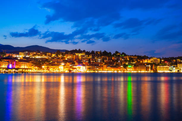 istock Lugano lake and city, Switzerland 2191661273