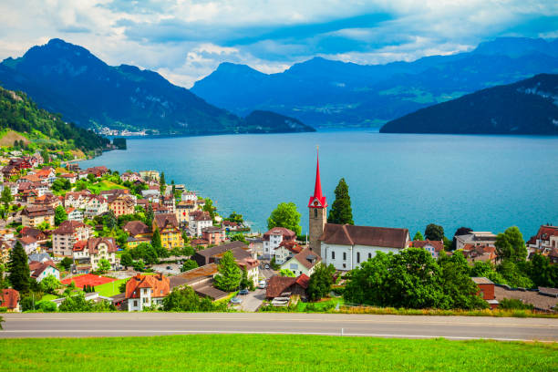 istock Weggis town on Lake Lucerne 2191661314