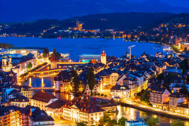 istock Lucerne city aerial panoramic view, Switzerland 2191661332