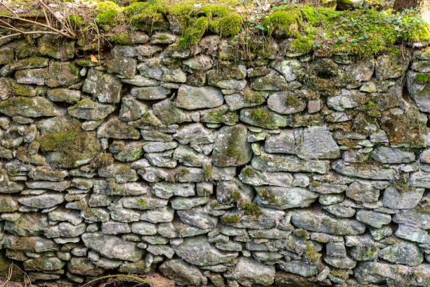 istock Old wall with stones and moss in the bavarian forest 2191663714