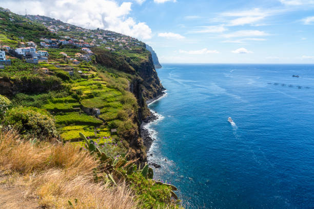 istock Scenic panoramic view from Miradouro de Sao Sebastiao on a summer morning, Madeira island, Portugal. 2191664310