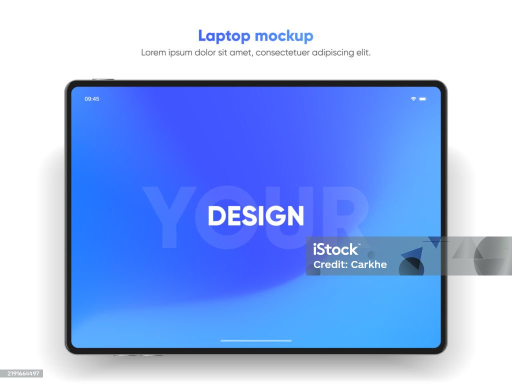 Empty Tablet Interface 3d Tablet Frame Less Blank Screen Empty Screen Device Tablet Mockup ...