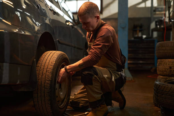 istock Mechanic Working In Tire Service 2191666648