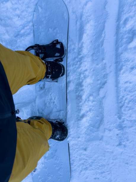 istock First-Person Snowboarding Perspective on Fresh Snow 2191666678