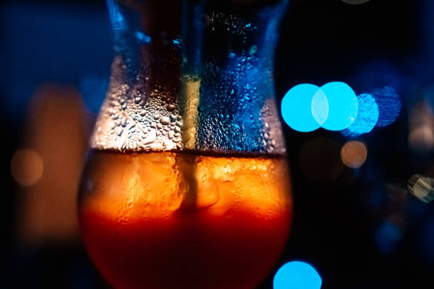 istock Cold drinks with sparkling water on the glass in the party light 2191669984