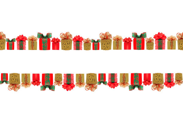 Wraped presents in a box