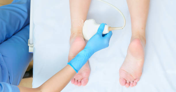 istock female ankle injury ultrasound 2191672570