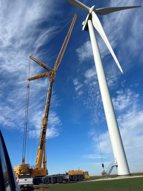 istock Wind Turbine and a Crane 2191674040