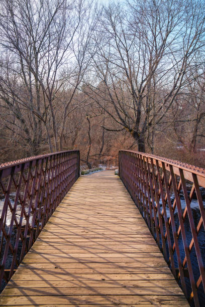 istock Historic Pedestrian Footbridge over the Mill River 2191679641