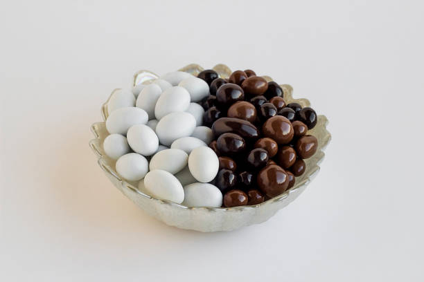 istock White Almond Candy With Dark Chocolate 2191680566