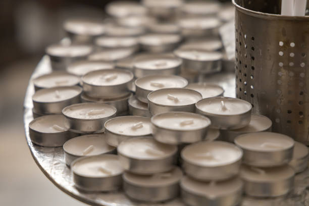 istock Burning candles in the church 2191681179