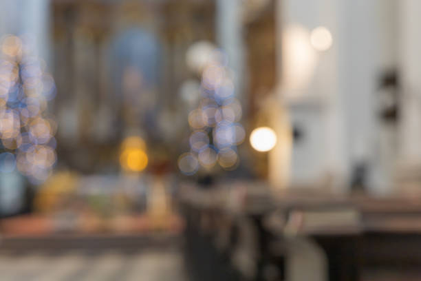 istock Abstract Christmas church. Bokeh created by photography technique 2191681188