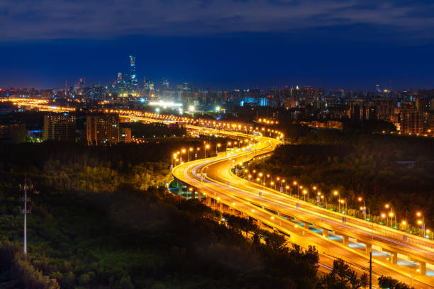 istock Road of light to Beijing CBD 2191682055