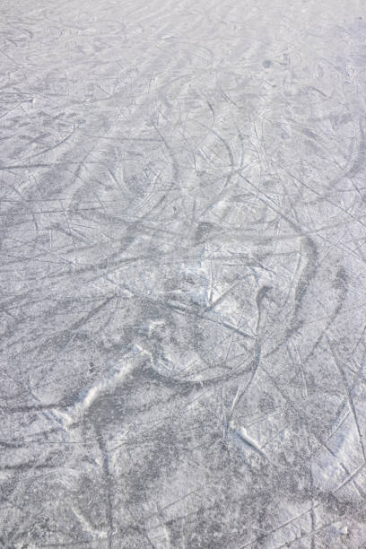 istock Skating Patterns and Textures on a Frozen Ice Surface in Winter 2191682605