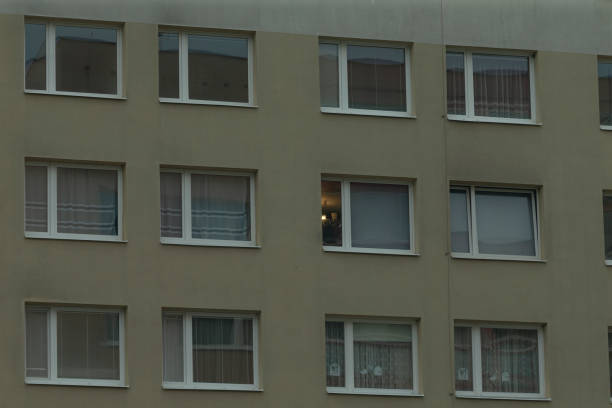 facade of new white residential house in berlin