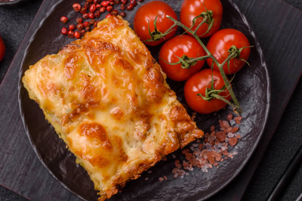 istock Lasagna or pasta layered with meat, cheese, salt, spices and herbs 2191685186