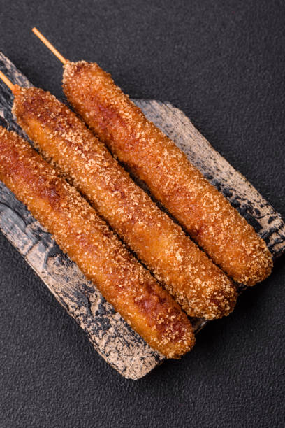 istock Lula kebab meat fried on a fire in breading with salt, spices and herbs 2191685304