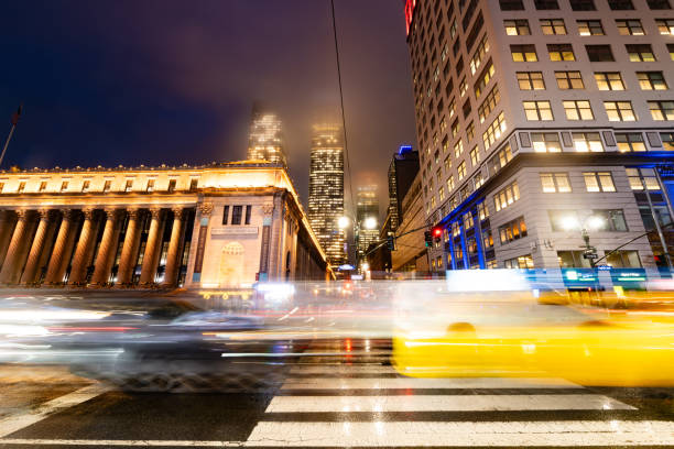 istock Motion Blurred Rush Hour Traffic on Eighth Avenue in NYC 2191687230