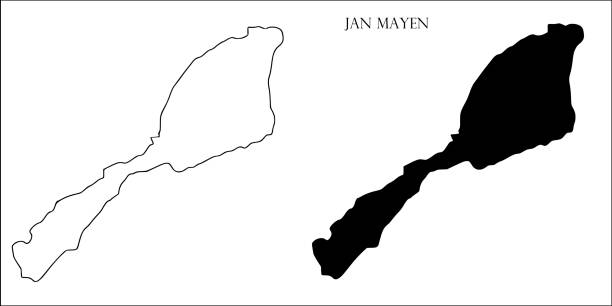 Jan Mayen Blank Map, Jan Mayen Map Outline