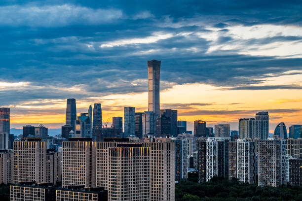 istock Skyline of Beijing CBD area at sunset 2191689225