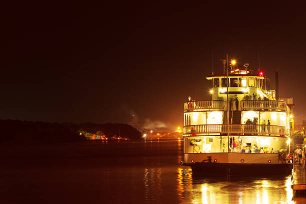 istock Illuminated paddle wheeler in Savannah 2191689899