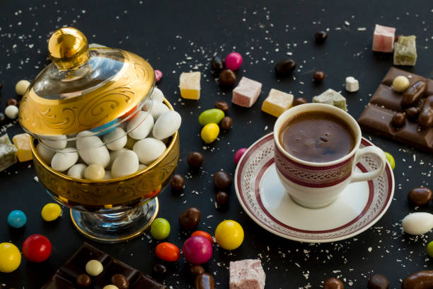 istock Turkish Coffee With Colorful Candies 2191693439