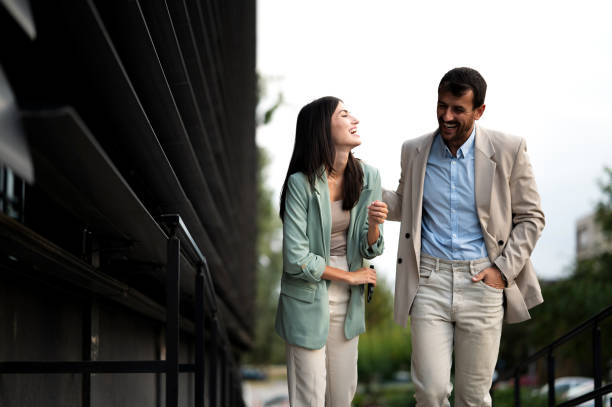 istock Cheerful Business team outdoor standing 2191698044