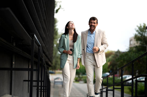 istock Cheerful Business team outdoor standing 2191698051