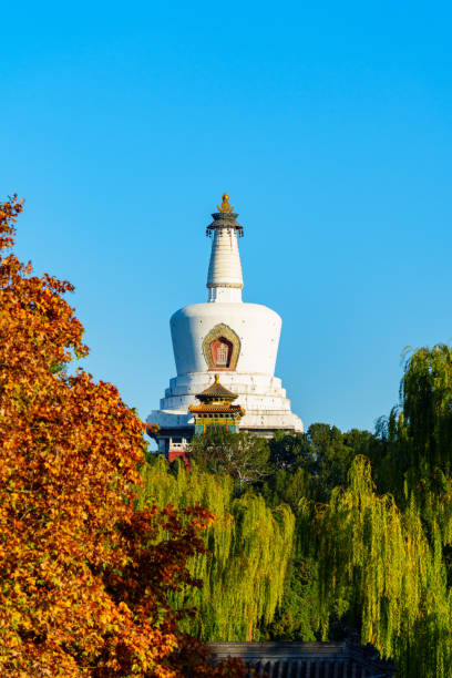 istock White Pagoda in Beihai Park in Autumn 2191703903