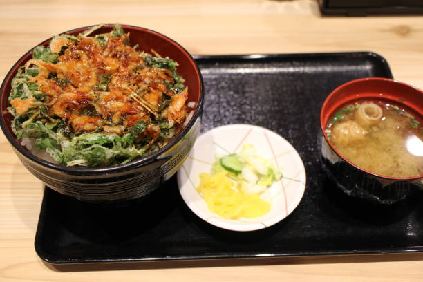 istock Japanese cuisine: sakura shrimp tempura bowl in Mishima, Japan 2191714553