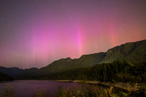 istock aurora borealis above a reservoir, British Columbia, Canada 2191717633